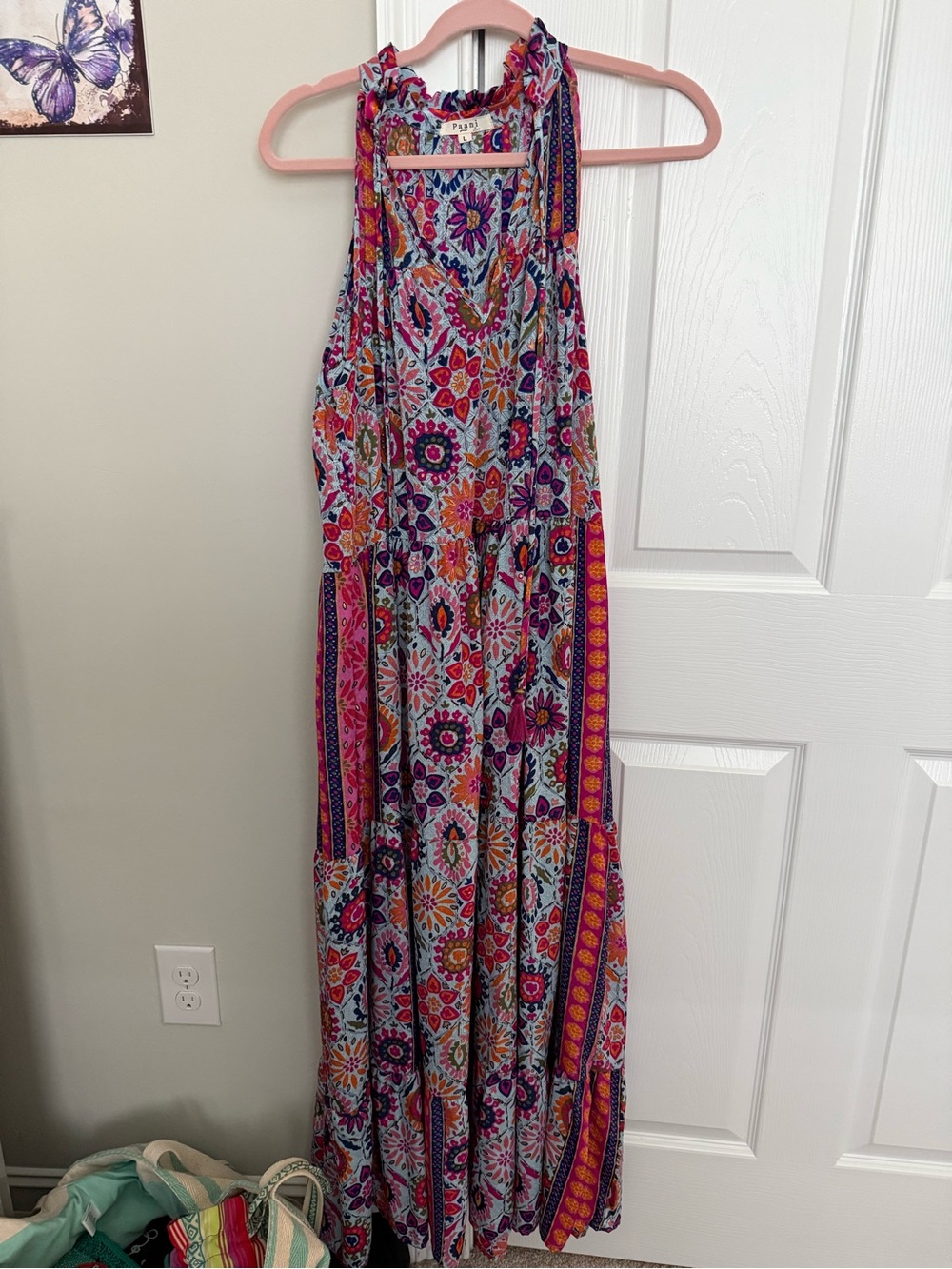 Bohemian Floral Maxi Dress in Multicolor